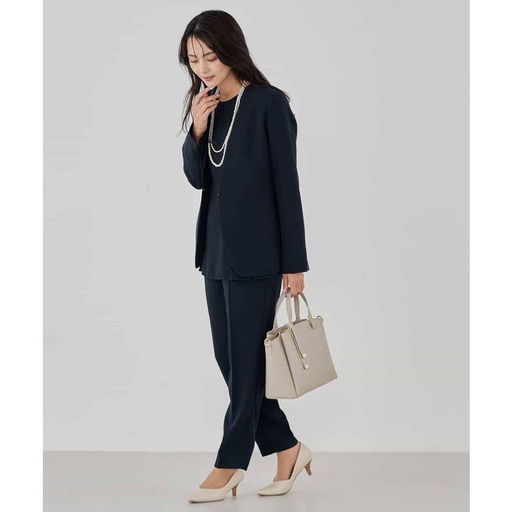 サテンテーパードパンツ【洗える/速乾/毛玉になりにくい/イージーケア】 | a.v.v【WOMEN】 | 詳細画像24 