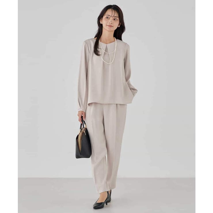 サテンテーパードパンツ【洗える/速乾/毛玉になりにくい/イージーケア】 | a.v.v【WOMEN】 | 詳細画像27 