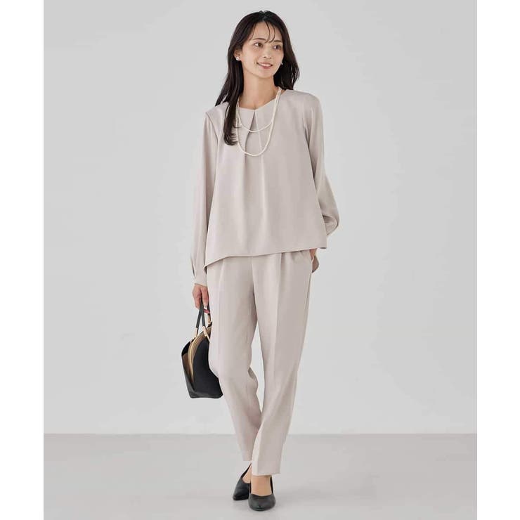 サテンテーパードパンツ【洗える/速乾/毛玉になりにくい/イージーケア】 | a.v.v【WOMEN】 | 詳細画像29 