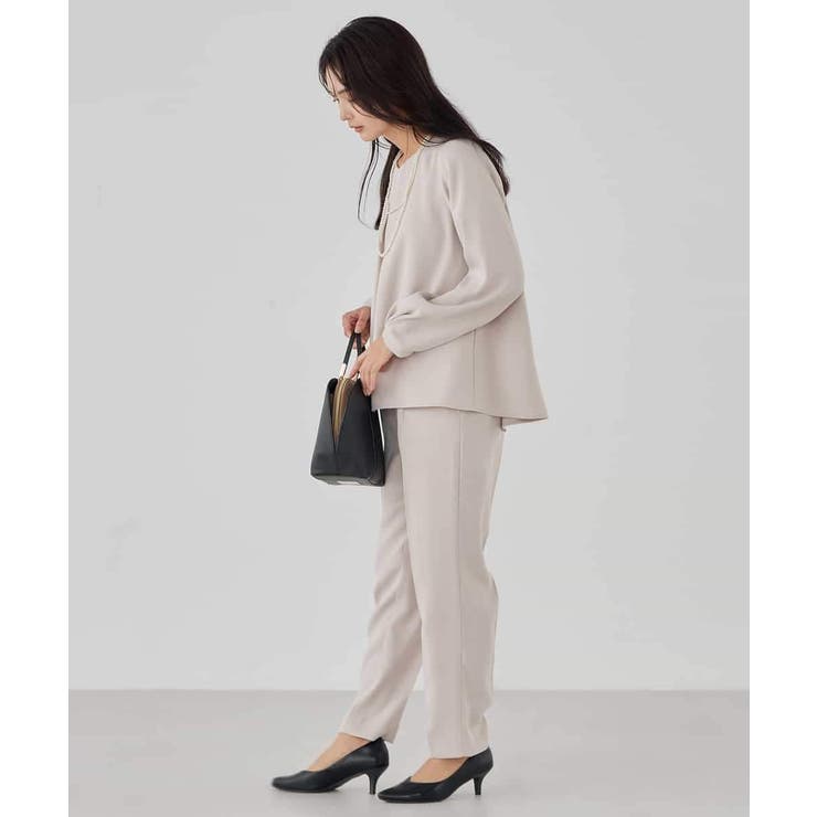 サテンテーパードパンツ【洗える/速乾/毛玉になりにくい/イージーケア】 | a.v.v【WOMEN】 | 詳細画像30 