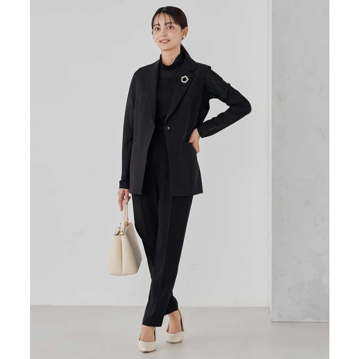 サテンテーパードパンツ【洗える/速乾/毛玉になりにくい/イージーケア】 | a.v.v【WOMEN】 | 詳細画像33 