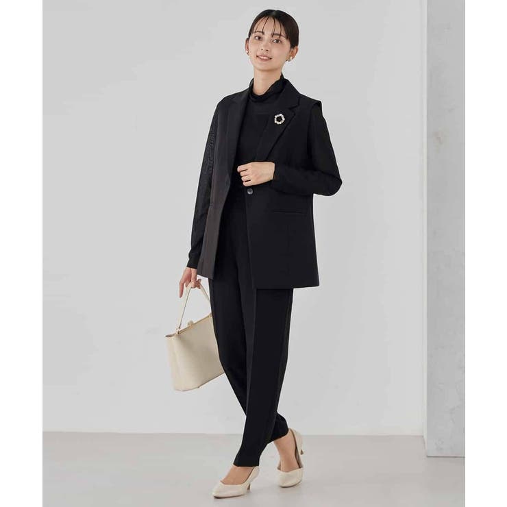 サテンテーパードパンツ【洗える/速乾/毛玉になりにくい/イージーケア】 | a.v.v【WOMEN】 | 詳細画像34 