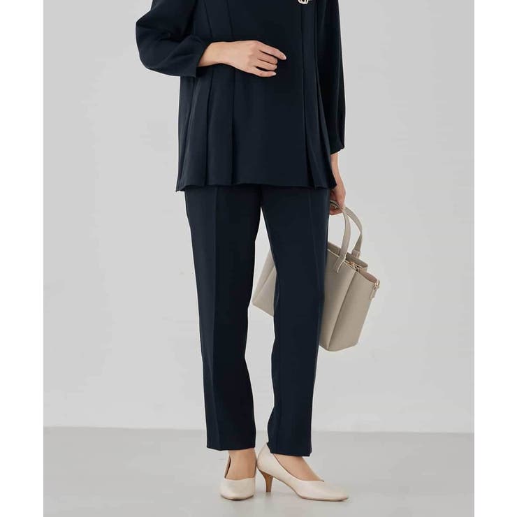 サテンテーパードパンツ【洗える/速乾/毛玉になりにくい/イージーケア】 | a.v.v【WOMEN】 | 詳細画像4 