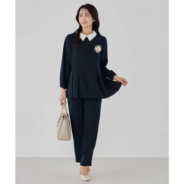 サテンテーパードパンツ【洗える/速乾/毛玉になりにくい/イージーケア】 | a.v.v【WOMEN】 | 詳細画像5 