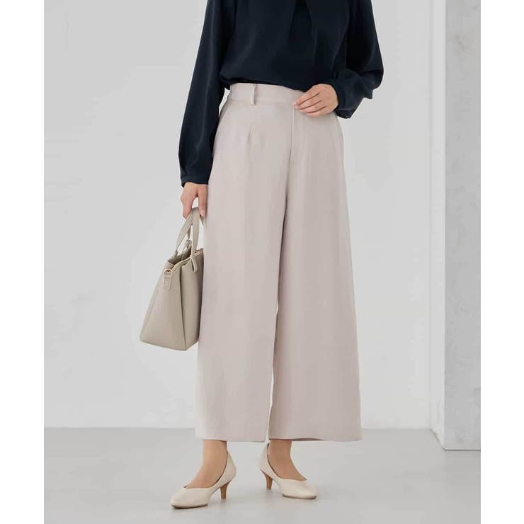 サテンワイドクロップドパンツ【洗える/速乾/毛玉になりにくい/イージーケア】 | a.v.v【WOMEN】 | 詳細画像13 