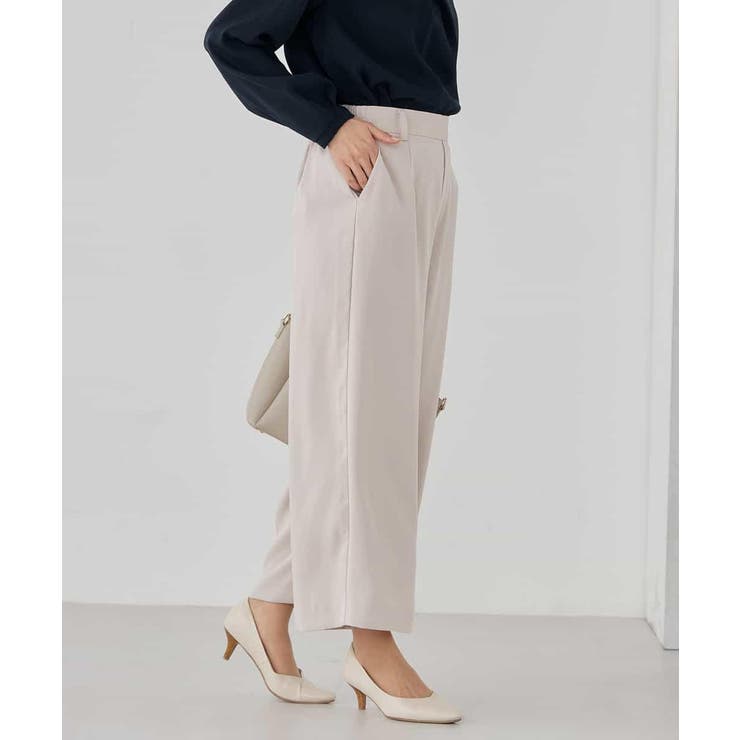 サテンワイドクロップドパンツ【洗える/速乾/毛玉になりにくい/イージーケア】 | a.v.v【WOMEN】 | 詳細画像14 