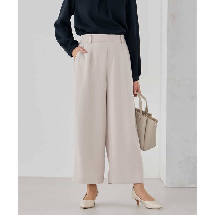 サテンワイドクロップドパンツ【洗える/速乾/毛玉になりにくい/イージーケア】 | a.v.v【WOMEN】 | 詳細画像15 