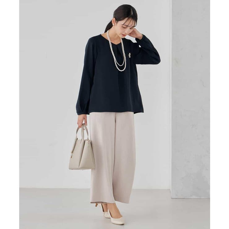 サテンワイドクロップドパンツ【洗える/速乾/毛玉になりにくい/イージーケア】 | a.v.v【WOMEN】 | 詳細画像18 