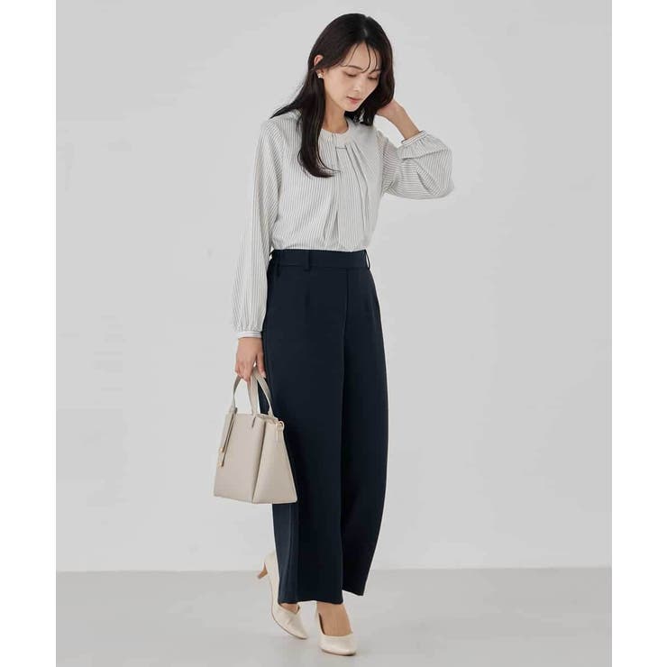 サテンワイドクロップドパンツ【洗える/速乾/毛玉になりにくい/イージーケア】 | a.v.v【WOMEN】 | 詳細画像7 