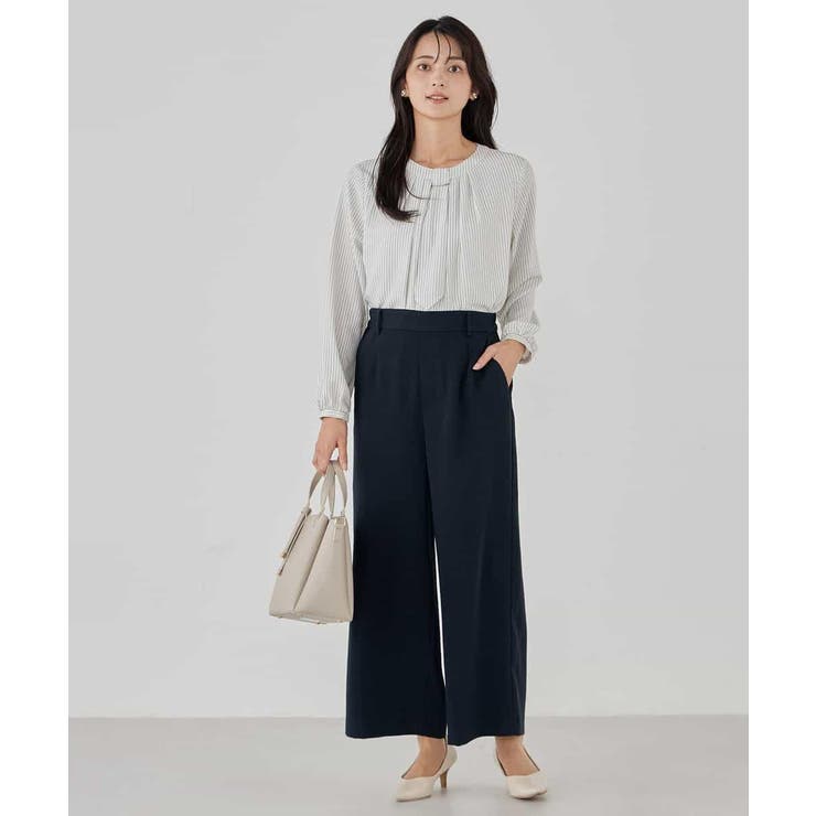 サテンワイドクロップドパンツ【洗える/速乾/毛玉になりにくい/イージーケア】 | a.v.v【WOMEN】 | 詳細画像8 