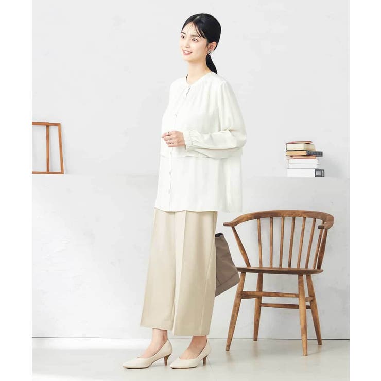 【洗える/ストレッチ/UVカット】麻調ストレッチクロップドパンツ | a.v.v【WOMEN】 | 詳細画像11 