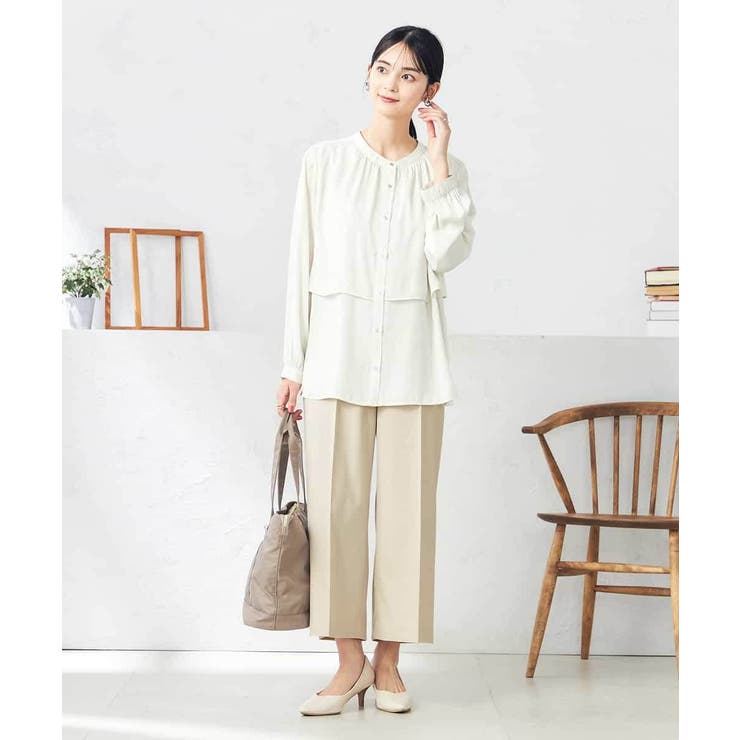 【洗える/ストレッチ/UVカット】麻調ストレッチクロップドパンツ | a.v.v【WOMEN】 | 詳細画像12 