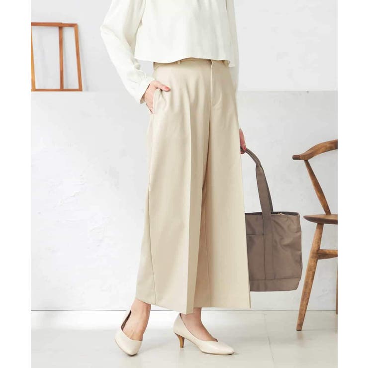 【洗える/ストレッチ/UVカット】麻調ストレッチクロップドパンツ | a.v.v【WOMEN】 | 詳細画像8 