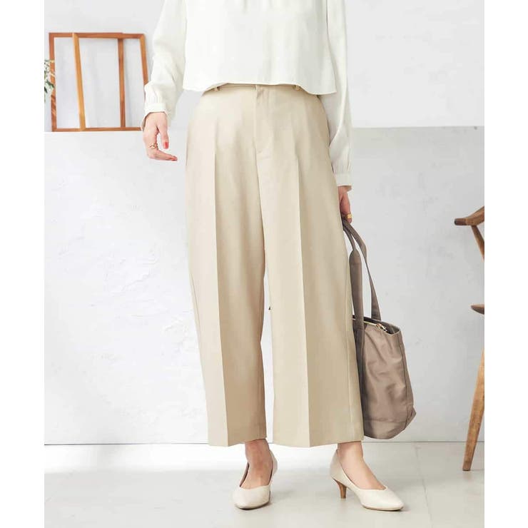 【洗える/ストレッチ/UVカット】麻調ストレッチクロップドパンツ | a.v.v【WOMEN】 | 詳細画像9 