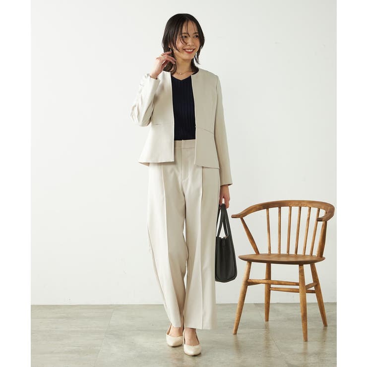 【洗える/ストレッチ/UVカット】麻調ワイドストレートパンツ | a.v.v【WOMEN】 | 詳細画像16 