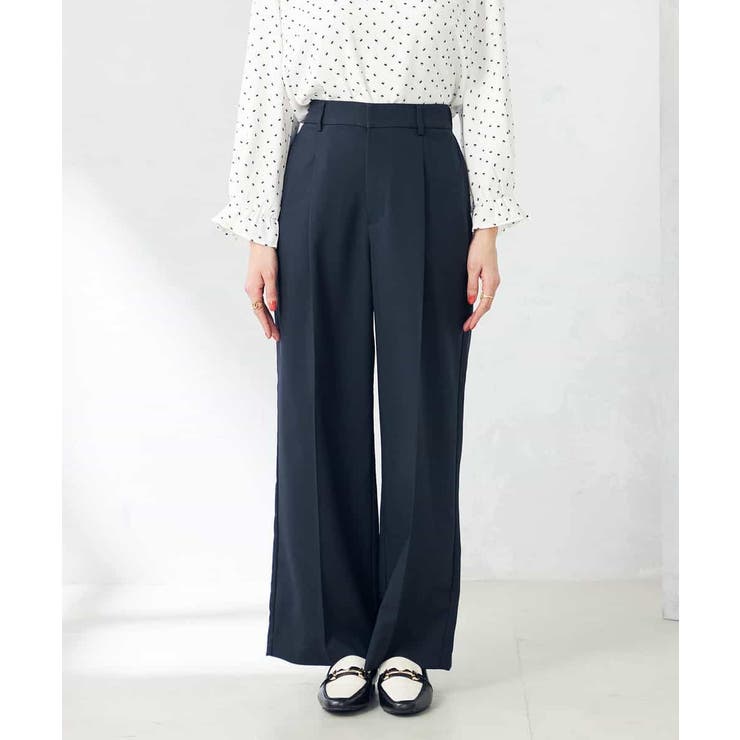 【洗える/ストレッチ/UVカット】麻調ワイドストレートパンツ | a.v.v【WOMEN】 | 詳細画像24 