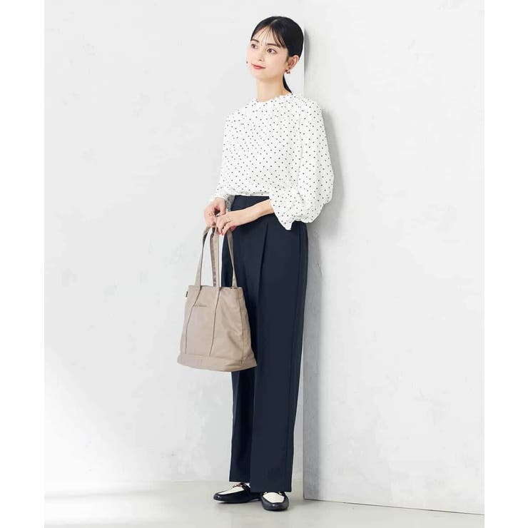 【洗える/ストレッチ/UVカット】麻調ワイドストレートパンツ | a.v.v【WOMEN】 | 詳細画像4 