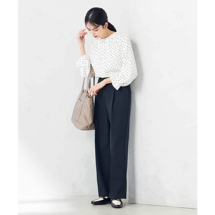 【洗える/ストレッチ/UVカット】麻調ワイドストレートパンツ | a.v.v【WOMEN】 | 詳細画像5 