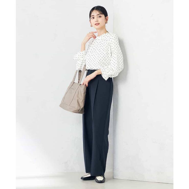 【洗える/ストレッチ/UVカット】麻調ワイドストレートパンツ | a.v.v【WOMEN】 | 詳細画像6 