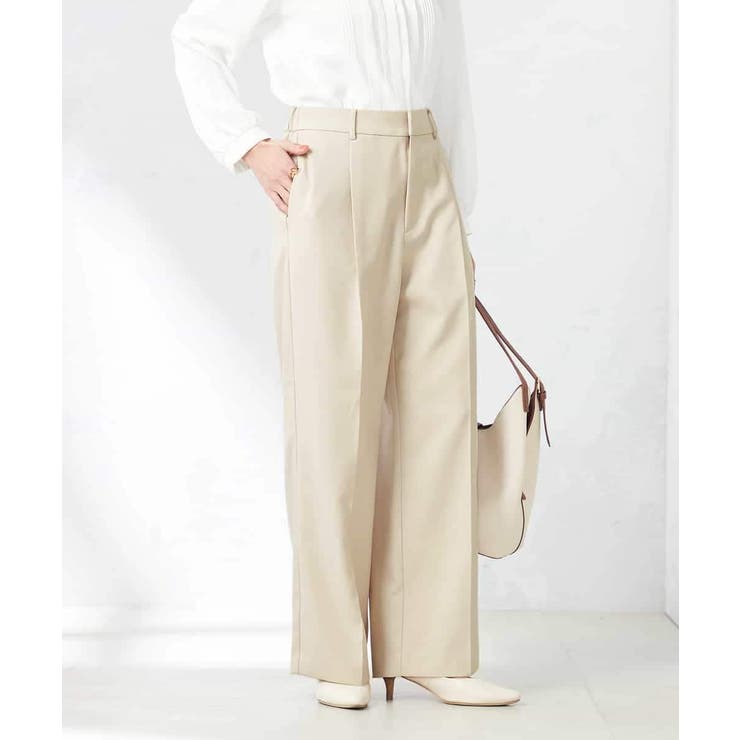 【洗える/ストレッチ/UVカット】麻調ワイドストレートパンツ | a.v.v【WOMEN】 | 詳細画像8 