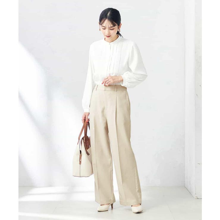 【洗える/ストレッチ/UVカット】麻調ワイドストレートパンツ | a.v.v【WOMEN】 | 詳細画像9 