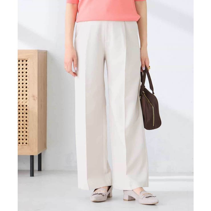 【洗える/UVカット】リネンライクストレッチワイドパンツ | a.v.v【WOMEN】 | 詳細画像8 