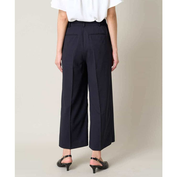 綿麻オックスストレッチ クロップドパンツ ラグスタイル LUXSTYLE 綿麻ストレッチクロップドパンツ