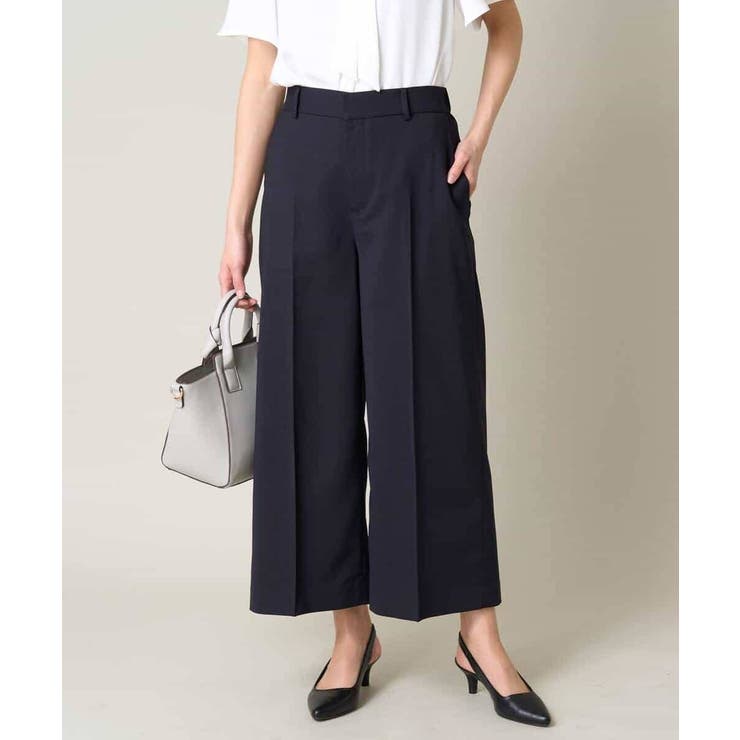 【洗える UVカット 接触冷感】オックスストレッチクロップドワイドパンツ【Ref… | a.v.v【WOMEN】 | 詳細画像1 