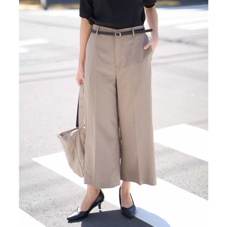 【洗える UVカット 接触冷感】オックスストレッチクロップドワイドパンツ【Ref… | a.v.v【WOMEN】 | 詳細画像10 