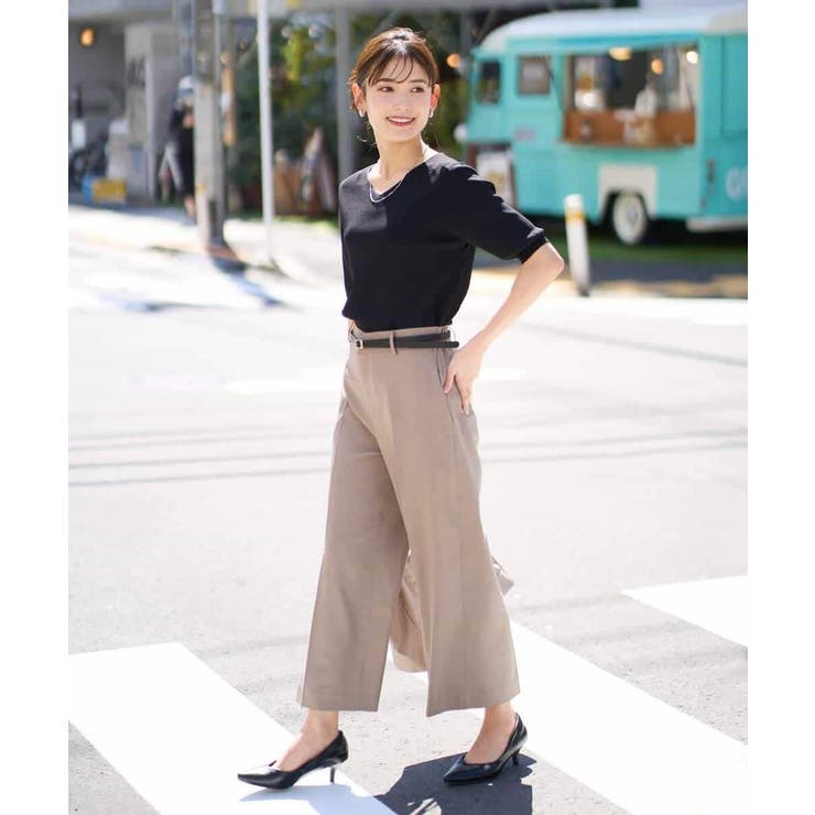 【洗える UVカット 接触冷感】オックスストレッチクロップドワイドパンツ【Ref… | a.v.v【WOMEN】 | 詳細画像12 
