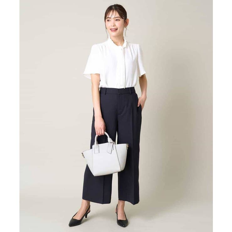 【洗える UVカット 接触冷感】オックスストレッチクロップドワイドパンツ【Ref… | a.v.v【WOMEN】 | 詳細画像3 