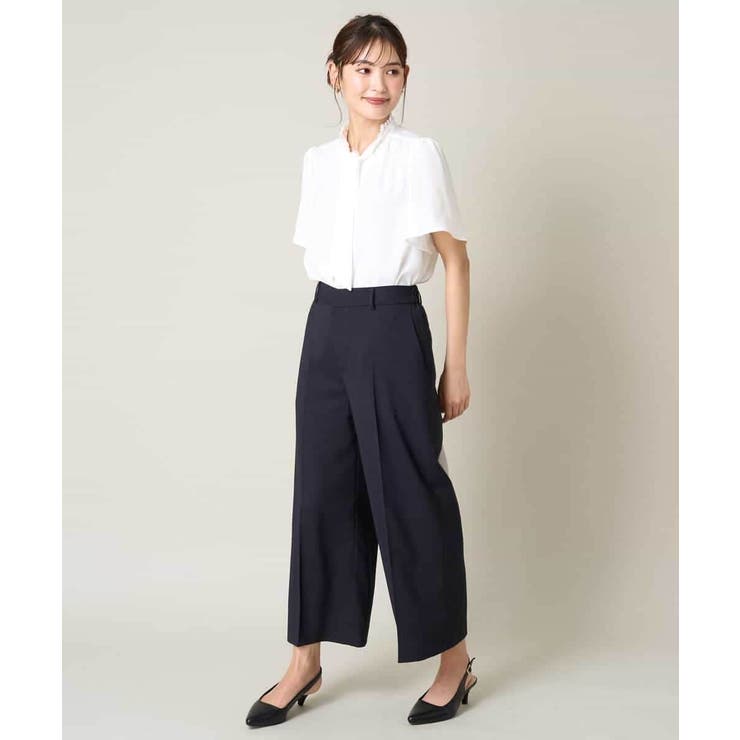 【洗える UVカット 接触冷感】オックスストレッチクロップドワイドパンツ【Ref… | a.v.v【WOMEN】 | 詳細画像5 