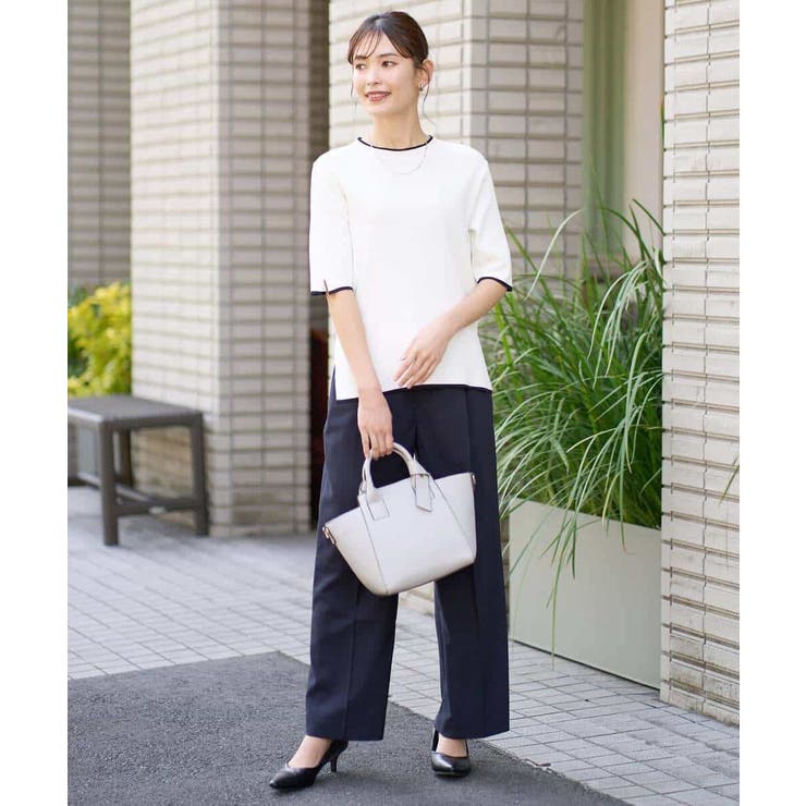 【洗える/UVカット/接触冷感】オックスストレッチワイドパンツ【Reflax】 | a.v.v【WOMEN】 | 詳細画像12 