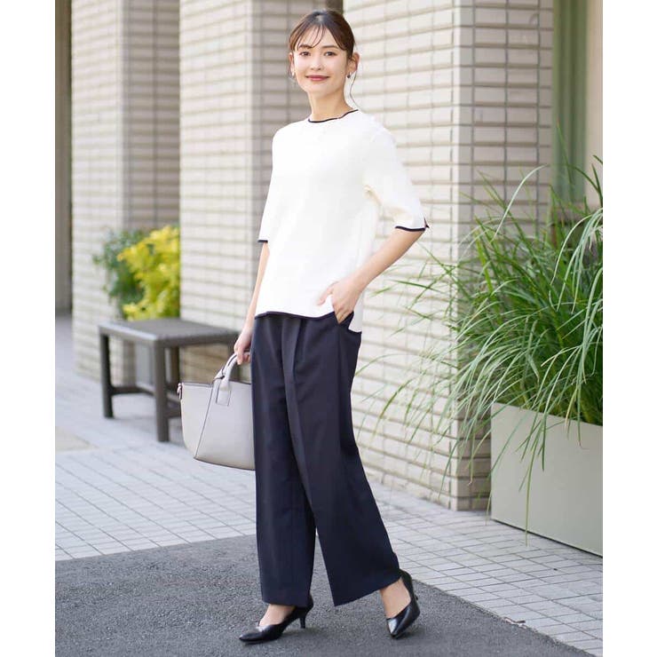 【洗える/UVカット/接触冷感】オックスストレッチワイドパンツ【Reflax】 | a.v.v【WOMEN】 | 詳細画像14 