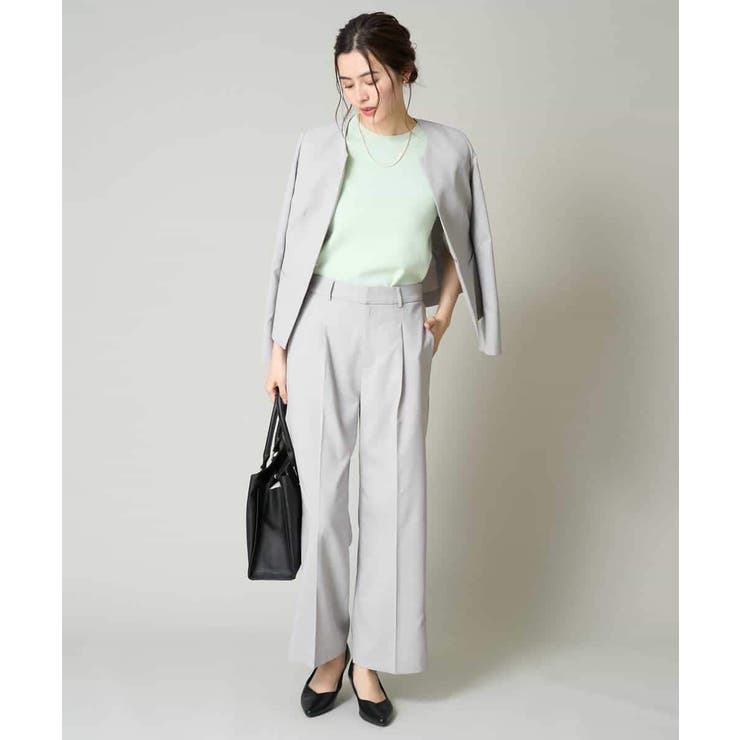 【洗える/UVカット/接触冷感】オックスストレッチワイドパンツ【Reflax】 | a.v.v【WOMEN】 | 詳細画像34 