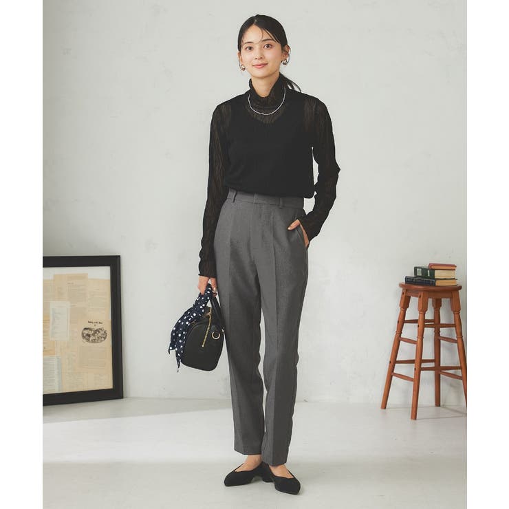 【洗える/イージーケア/吸水速乾/ストレッチ】梳毛調テーパードパンツ | a.v.v【WOMEN】 | 詳細画像23 