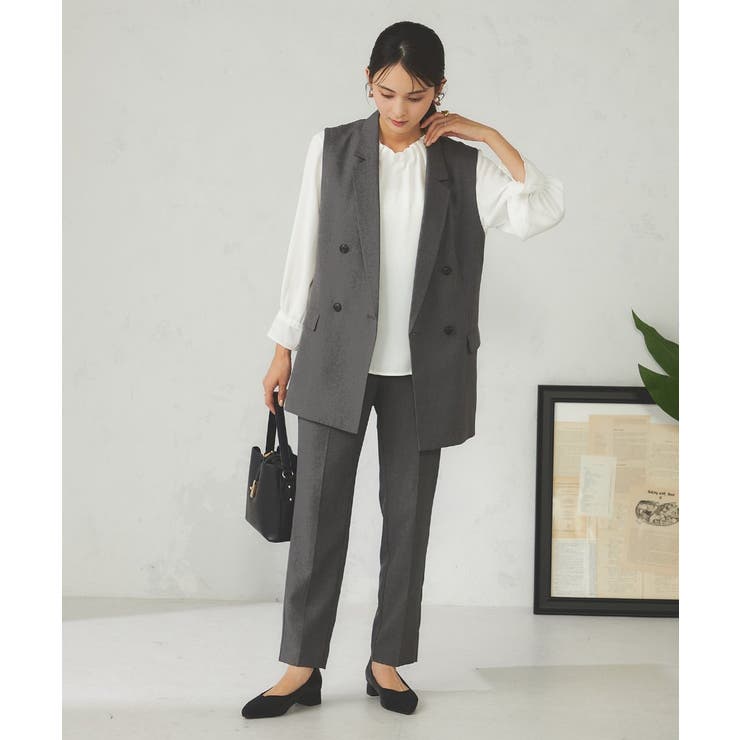 【洗える/イージーケア/吸水速乾/ストレッチ】梳毛調テーパードパンツ | a.v.v【WOMEN】 | 詳細画像25 