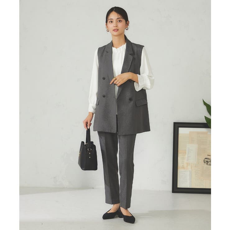 【洗える/イージーケア/吸水速乾/ストレッチ】梳毛調テーパードパンツ | a.v.v【WOMEN】 | 詳細画像26 