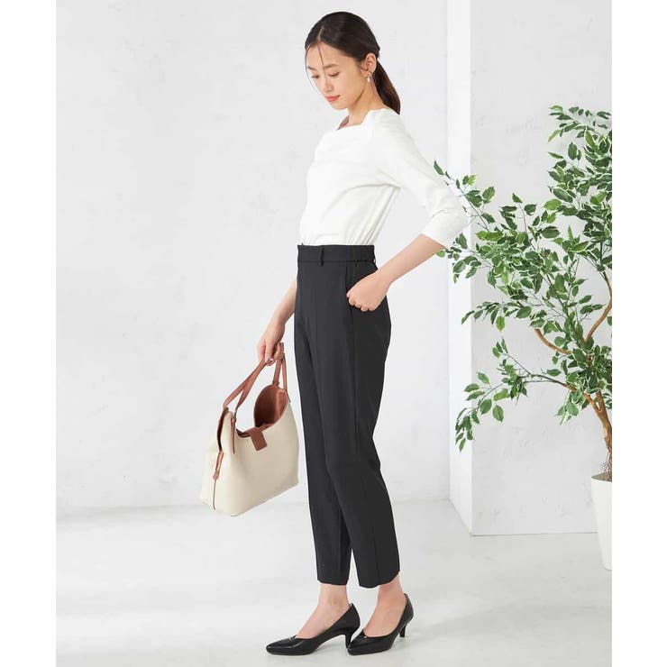 【洗える/イージーケア/吸水速乾/ストレッチ】梳毛調テーパードパンツ | a.v.v【WOMEN】 | 詳細画像32 