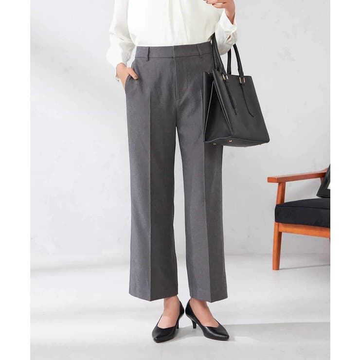 【洗える/イージーケア/吸水速乾/ストレッチ】梳毛調ストレートパンツ | a.v.v【WOMEN】 | 詳細画像1 