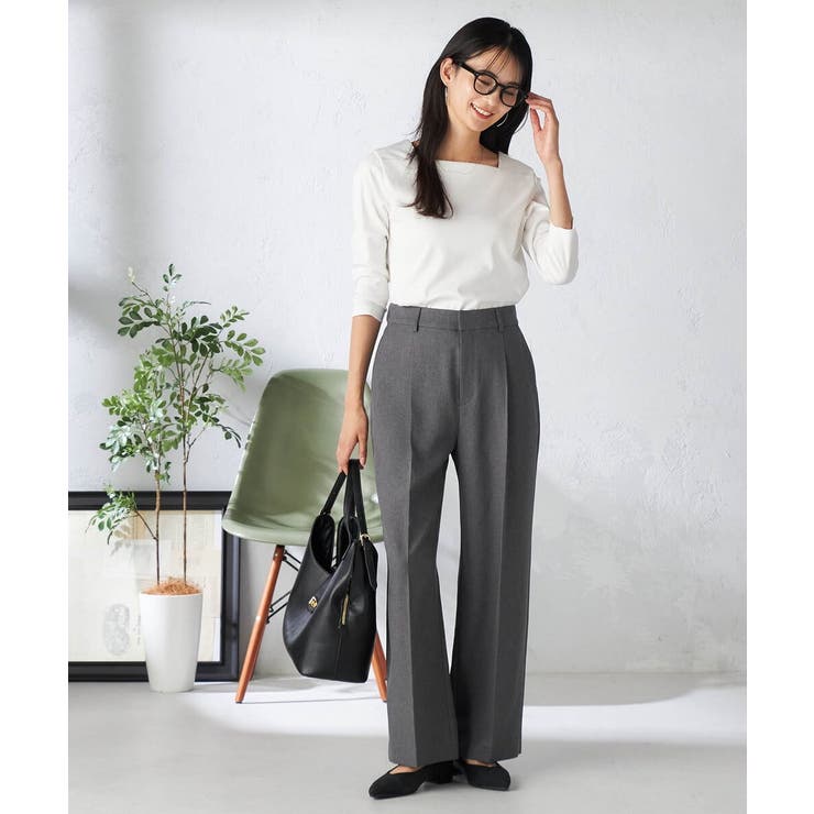 【洗える/イージーケア/吸水速乾/ストレッチ】梳毛調ストレートパンツ | a.v.v【WOMEN】 | 詳細画像16 