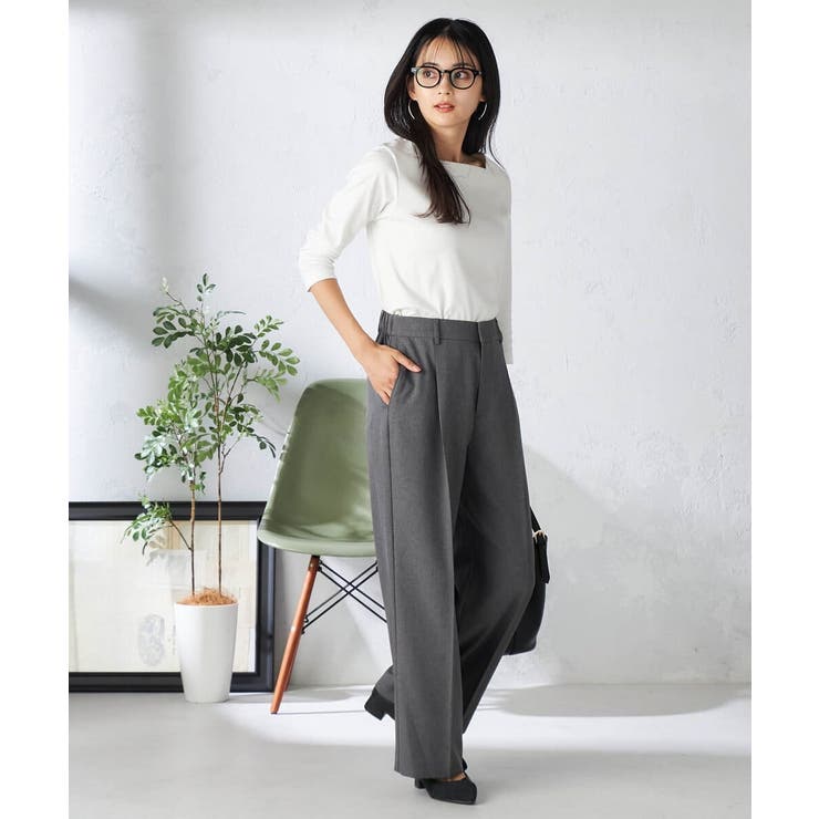 【洗える/イージーケア/吸水速乾/ストレッチ】梳毛調ストレートパンツ | a.v.v【WOMEN】 | 詳細画像17 