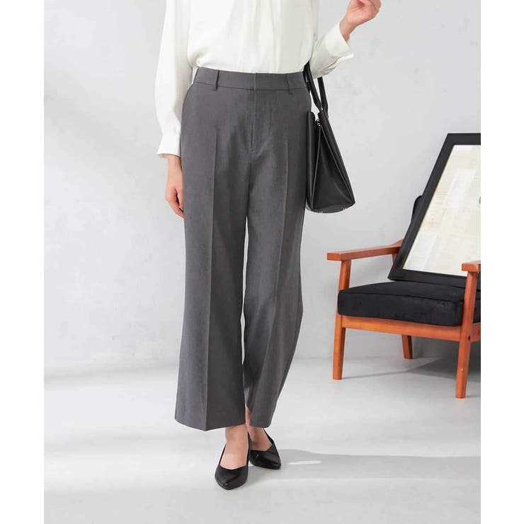 【洗える/イージーケア/吸水速乾/ストレッチ】梳毛調ストレートパンツ | a.v.v【WOMEN】 | 詳細画像2 