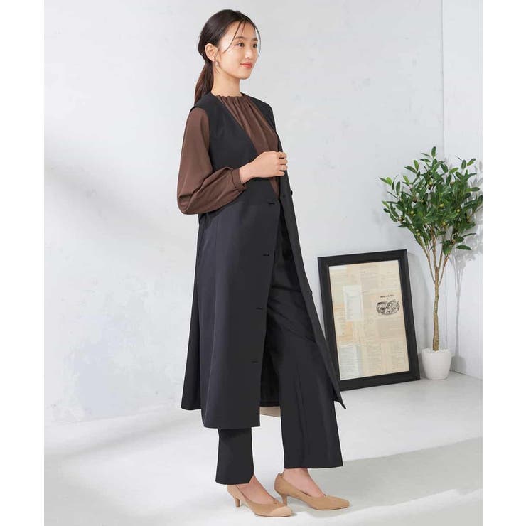 【洗える/イージーケア/吸水速乾/ストレッチ】梳毛調ストレートパンツ | a.v.v【WOMEN】 | 詳細画像26 