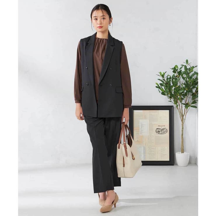 【洗える/イージーケア/吸水速乾/ストレッチ】梳毛調ストレートパンツ | a.v.v【WOMEN】 | 詳細画像27 