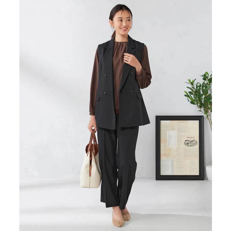 【洗える/イージーケア/吸水速乾/ストレッチ】梳毛調ストレートパンツ | a.v.v【WOMEN】 | 詳細画像29 