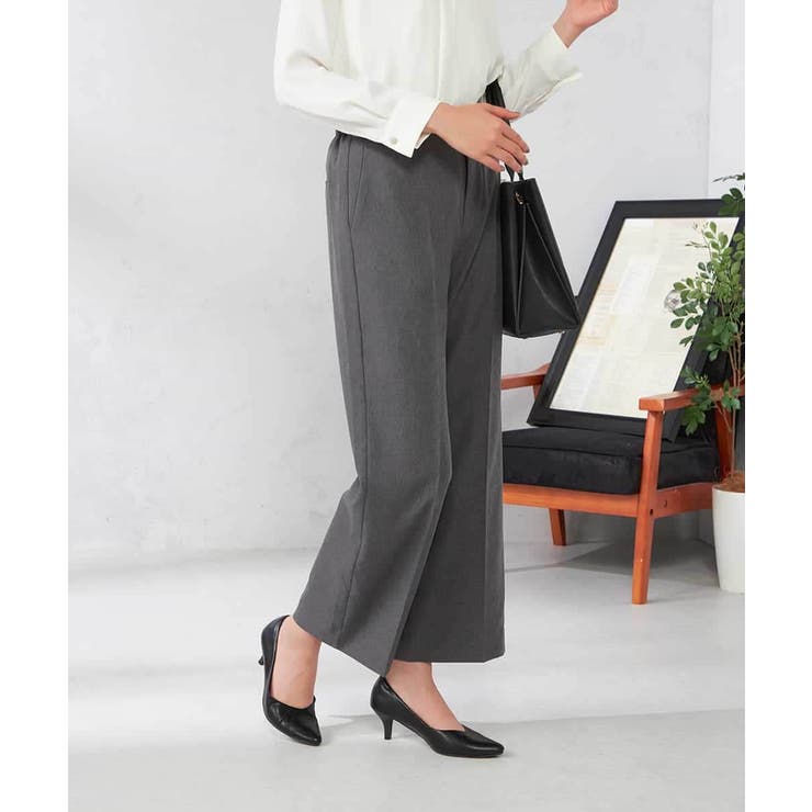 【洗える/イージーケア/吸水速乾/ストレッチ】梳毛調ストレートパンツ | a.v.v【WOMEN】 | 詳細画像3 