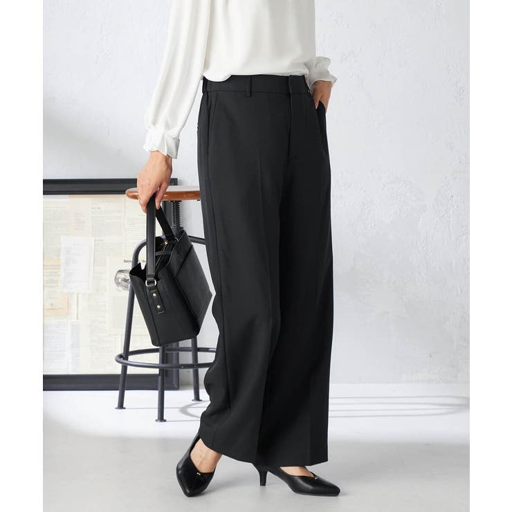 【洗える/イージーケア/吸水速乾/ストレッチ】梳毛調ストレートパンツ | a.v.v【WOMEN】 | 詳細画像32 