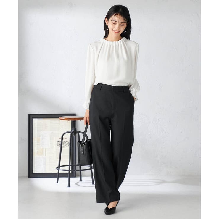 【洗える/イージーケア/吸水速乾/ストレッチ】梳毛調ストレートパンツ | a.v.v【WOMEN】 | 詳細画像33 