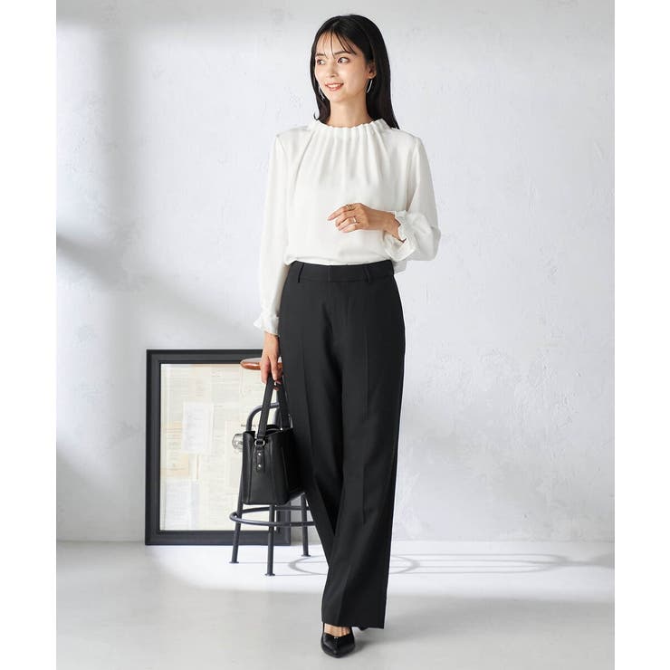 【洗える/イージーケア/吸水速乾/ストレッチ】梳毛調ストレートパンツ | a.v.v【WOMEN】 | 詳細画像34 